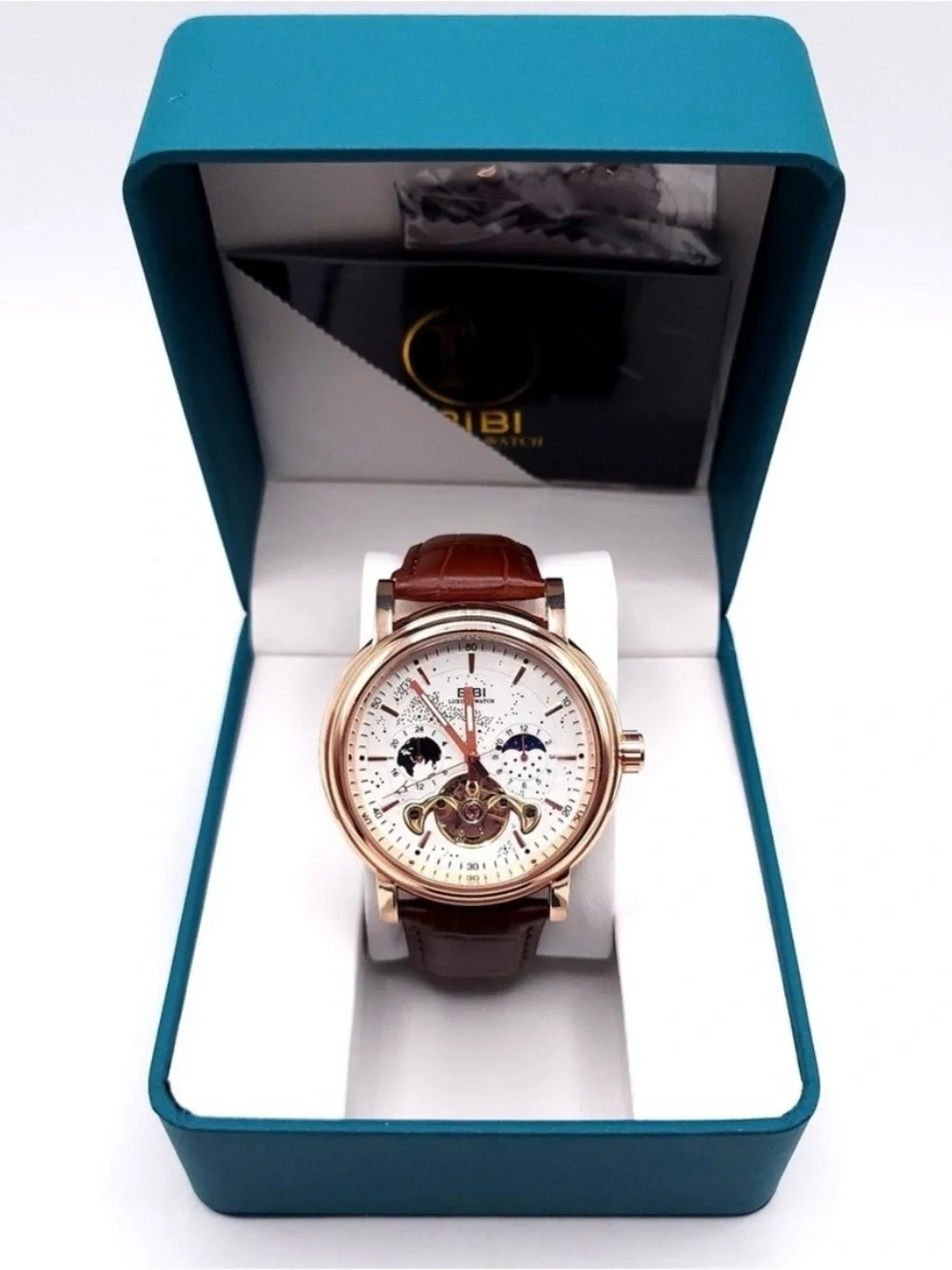 BIBI Automatic Gold Leather Watch